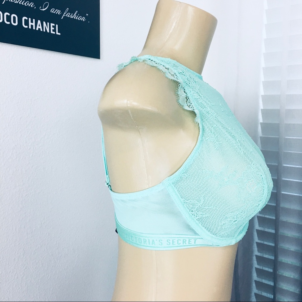 Victoria’s Secret Pastel Mint mesh lace bra 32D - Picture 5 of 10